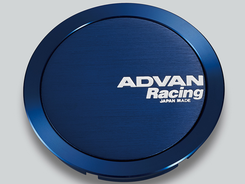 Advan 73mm Full Flat Centercap - Blue Anodized Wheel Center Caps Advan   