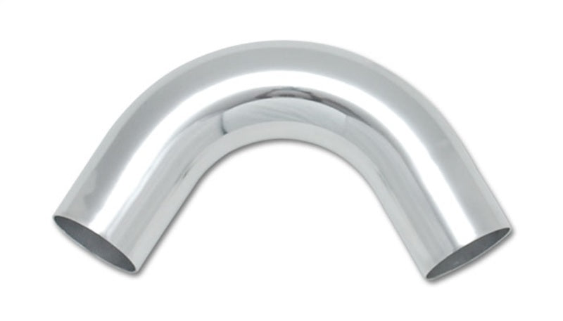 Vibrant 2.5in O.D. Universal Aluminum Tubing (120 degree Bend) - Polished Aluminum Tubing Vibrant   