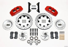 Load image into Gallery viewer, Wilwood Dynapro 6 Front Hub Kit 12.19in Drilled Red 70-78 Camaro Big Brake Kits Wilwood   