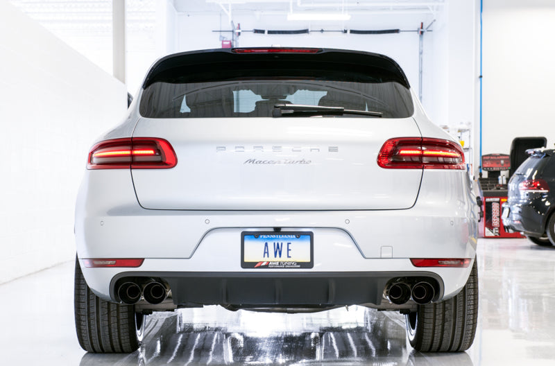 AWE Tuning Porsche Macan Track Edition Exhaust System - Diamond Black 102mm Tips Axle Back AWE Tuning   