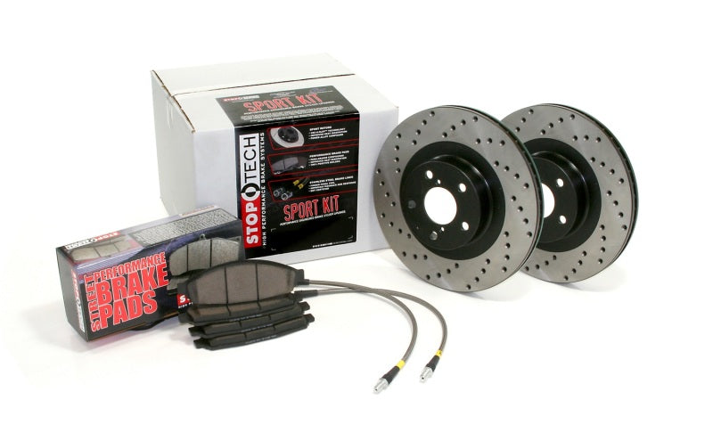 Sport Axle Pack Drilled Rotor, 4 Wheel Brake Rotors - Drilled Stoptech   