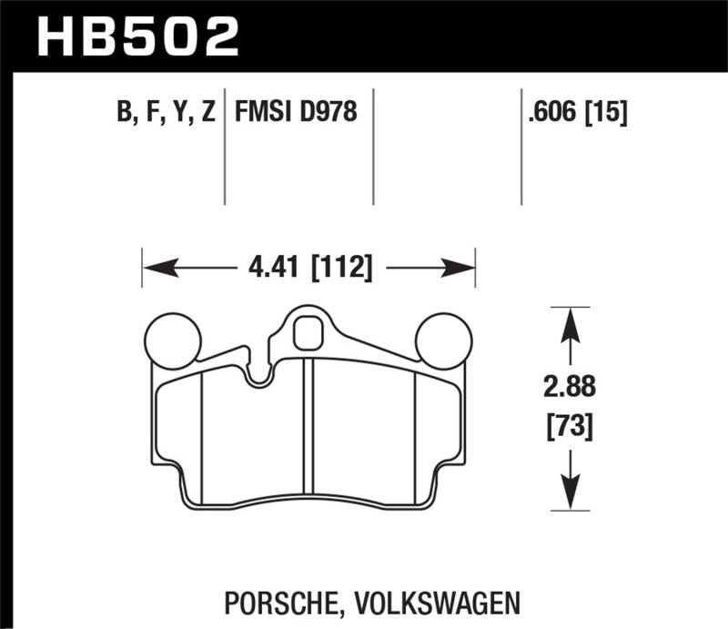 Hawk 2007-2014 Audi Q7 Premium HPS 5.0 Rear Brake Pads Brake Pads - Performance Hawk Performance   
