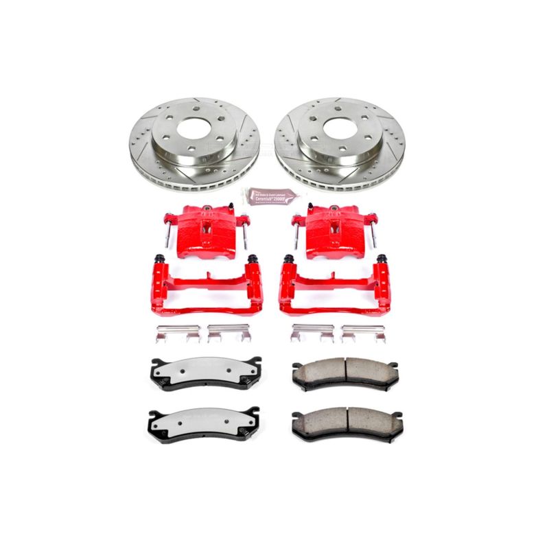 Power Stop 02-06 Cadillac Escalade Front Z36 Truck & Tow Brake Kit w/Calipers Brake Kits - Performance D&S PowerStop   