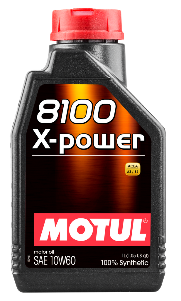 Motul 1L Synthetic Engine Oil 8100 10W60 X-Power - ACEA A3/B4 Motor Oils Motul   