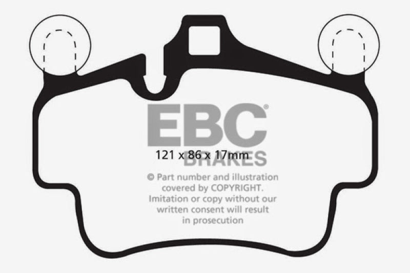 EBC 07-08 Porsche 911 (997) (Cast Iron Rotor only) 3.6 Carrera 2 Redstuff Front Brake Pads Brake Pads - Performance EBC   