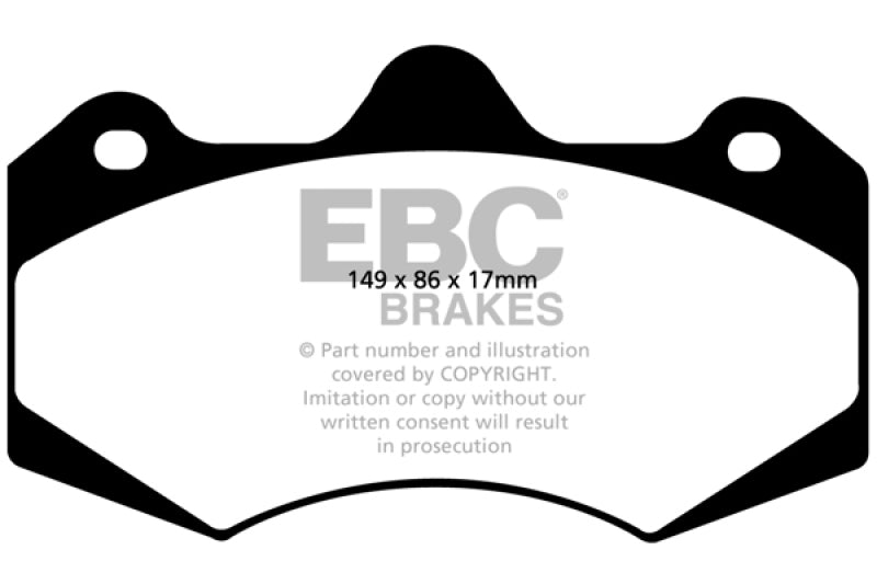 EBC 01-04 Aston Martin Vanquish 5.9 (AP Caliper) Bluestuff Front Brake Pads Brake Pads - Racing EBC   