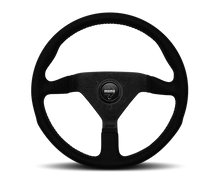 Load image into Gallery viewer, Momo Montecarlo Alcantara Steering Wheel 350 mm - Black/Black Stitch/Black Spokes Steering Wheels MOMO   