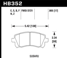 Load image into Gallery viewer, Hawk 1998-2/2002 Subaru Forester L (w/Rear Drum Brakes) High Perf. Street 5.0 Front Brake Pads Brake Pads - Performance Hawk Performance   