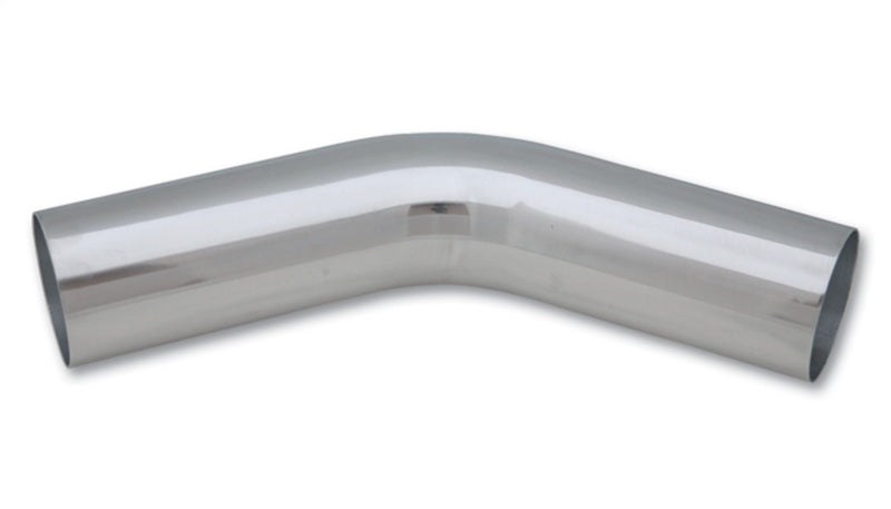 Vibrant 3.5in O.D. Universal Aluminum Tubing (45 degree bend) - Polished Aluminum Tubing Vibrant   