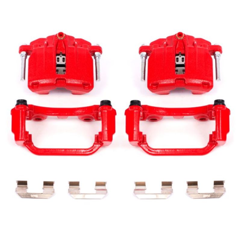 Power Stop 00-03 Cadillac DeVille Rear Red Calipers w/Brackets - Pair Brake Calipers - Perf PowerStop   