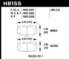 Load image into Gallery viewer, Hawk 93-95 Mazda RX-7 Blue 9012 Front Brake Pads Brake Pads - Racing Hawk Performance   