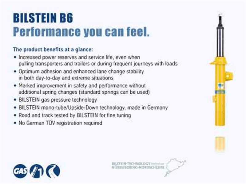 Bilstein B8 Series 15 Audi A3 Quattro / 15 Volkswagen GTI, Golf Rear 36mm Monotube Shock Absorber Shocks and Struts Bilstein   