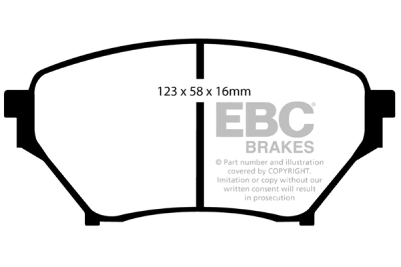 EBC 01-03 Mazda Miata MX5 1.8 (Sports Suspension) Greenstuff Front Brake Pads Brake Pads - Performance EBC   