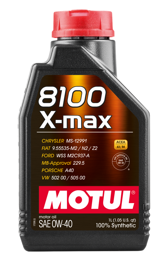 Motul 1L Synthetic Engine Oil 8100 0W40 X-MAX - Porsche A40 Motor Oils Motul   