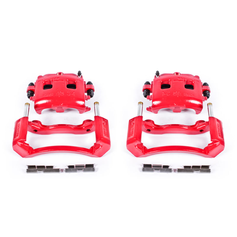 Power Stop 02-05 Dodge Ram 1500 Front Red Calipers w/Brackets - Pair Brake Calipers - Perf PowerStop   