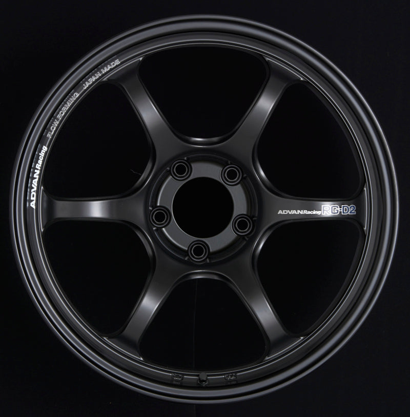 Advan RG-D2 16x7.0 +42 4-100 Semi Gloss Black Wheel Wheels - Cast Advan   