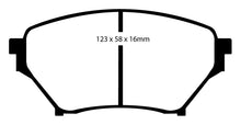 Load image into Gallery viewer, EBC 01-03 Mazda Miata MX5 1.8 (Sports Suspension) Yellowstuff Front Brake Pads Brake Pads - Performance EBC   