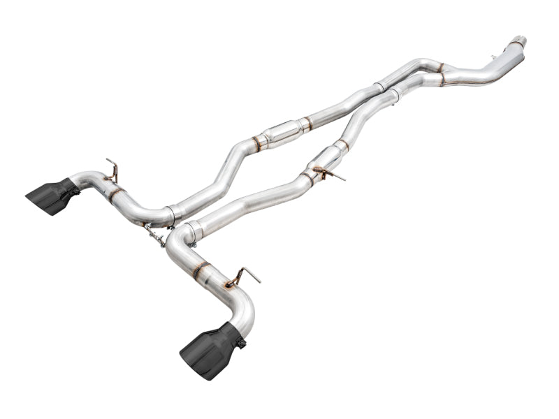 AWE 2020 Toyota Supra A90 Resonated Track Edition Exhaust - 5in Diamond Black Tips Catback AWE Tuning   