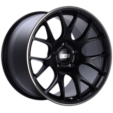 Load image into Gallery viewer, BBS CH-R 19x8.5 5x112 ET40 Satin Black Polished Rim Protector Wheel -82mm PFS/Clip Required Wheels - Cast BBS   