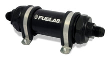 Load image into Gallery viewer, Fuelab 828 In-Line Fuel Filter Long -8AN In/Out 10 Micron Fabric - Black Fuel Filters Fuelab   