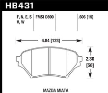 Load image into Gallery viewer, Hawk 04-05 Mazda Miata DTC-60 Motorsports Front Brake Pads Brake Pads - Racing Hawk Performance   