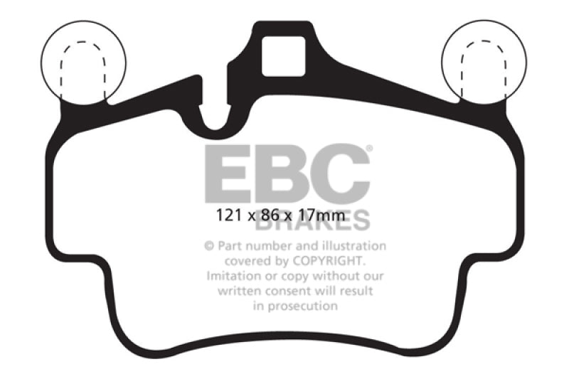 EBC 07-08 Porsche 911 (997) (Cast Iron Rotor only) 3.6 Carrera 2 Bluestuff Front Brake Pads Brake Pads - Racing EBC   