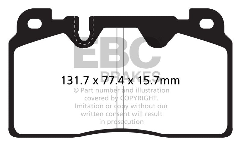 EBC 12+ Audi Q5 2.0 Turbo (Brembo) Yellowstuff Front Brake Pads Brake Pads - Performance EBC   