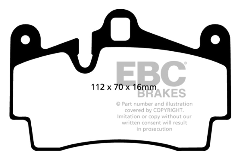EBC 11-15 Audi Q7 3.0 Supercharged Yellowstuff Rear Brake Pads Brake Pads - Performance EBC   