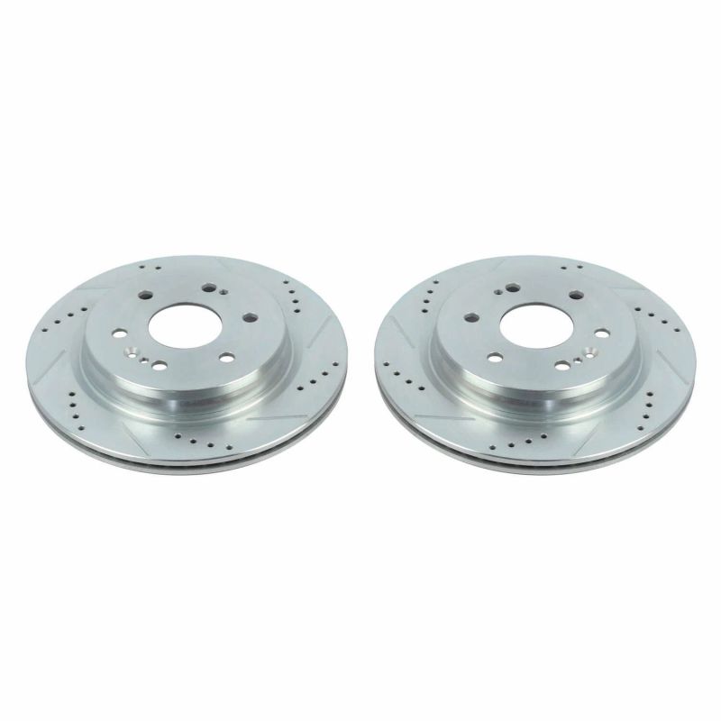 Power Stop 19-20 Chevrolet Silverado 1500 Rear Evolution Drilled & Slotted Rotors - Pair Brake Rotors - Slot & Drilled PowerStop   