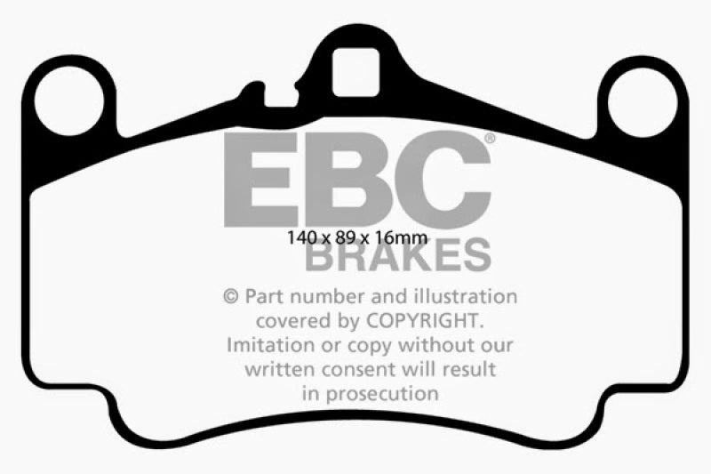 EBC 03-05 Porsche 911 (996) (Cast Iron Rotor only) 3.6 Carrera 4S Bluestuff Front Brake Pads Brake Pads - Racing EBC   