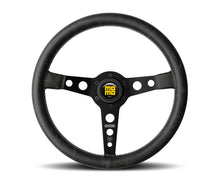 Load image into Gallery viewer, Momo Prototip Heritage Steering Wheel 350 mm - Black Leather/White Stitch/Black Spokes Steering Wheels MOMO   