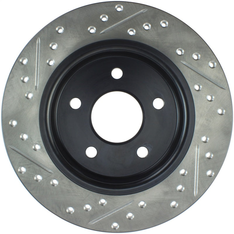 StopTech 12-15 Ford Focus w/ Rear Disc Brakes Rear Left Slotted & Drilled Rotor Brake Rotors - Slot & Drilled Stoptech   