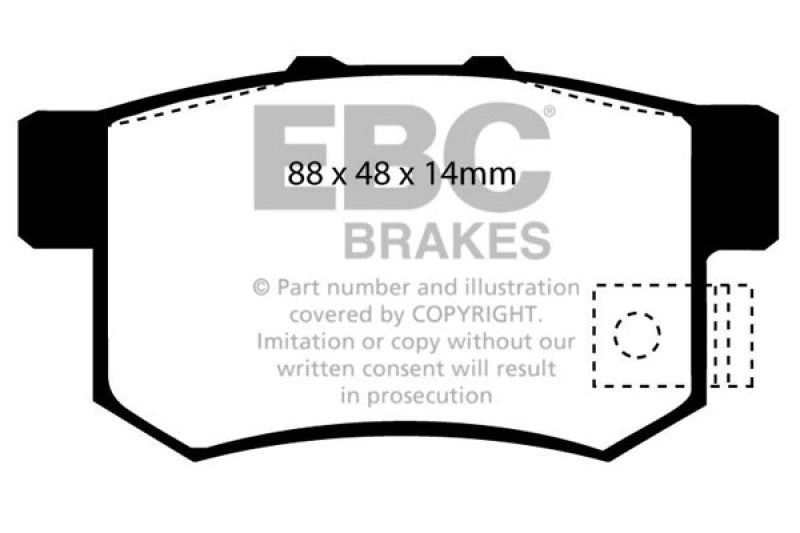 EBC 01-03 Acura CL 3.2 Greenstuff Rear Brake Pads Brake Pads - Performance EBC   