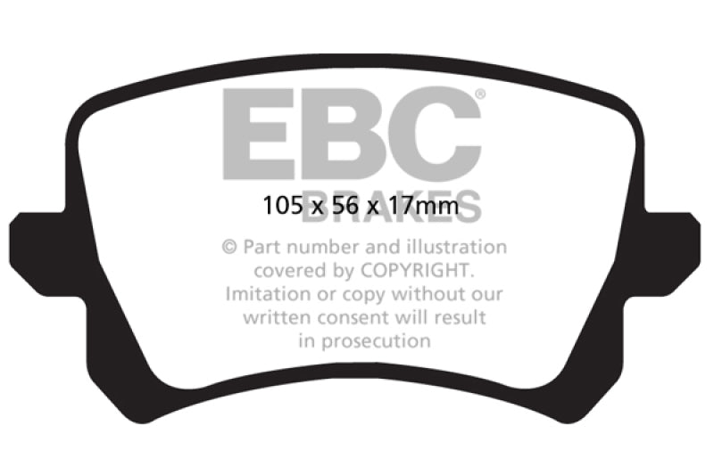 EBC 15+ Audi Q3 2.0 Turbo Greenstuff Rear Brake Pads Brake Pads - Performance EBC   