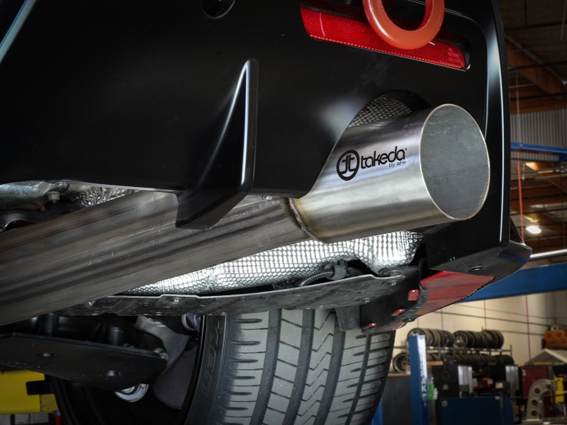 aFe POWER Takeda 2020 Toyota Supra L6-3.0L (t) 3.5in 304 SS CB Exhaust 4in Brushed Finish Tip Catback aFe   