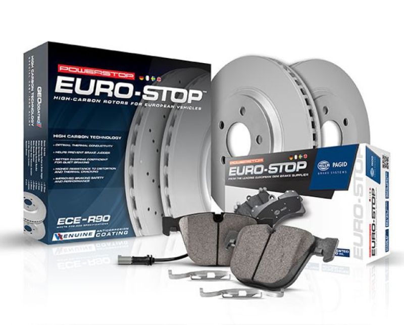 Power Stop 06-09 Audi A3 Rear Euro-Stop Brake Kit Brake Kits - OE PowerStop   
