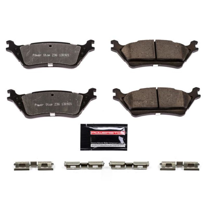 Power Stop 12-19 Ford F-150 Rear Z36 Truck & Tow Brake Pads w/Hardware Brake Pads - Performance PowerStop   