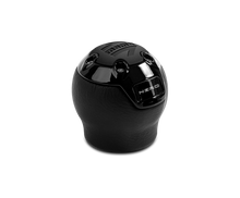 Load image into Gallery viewer, Momo Nero Shift Knob - Black Leather, Black Chrome Insert, with Reverse Lockout Shift Knobs MOMO   