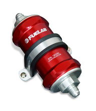 Load image into Gallery viewer, Fuelab 818 In-Line Fuel Filter Standard -6AN In/Out 10 Micron Fabric - Red Fuel Filters Fuelab   