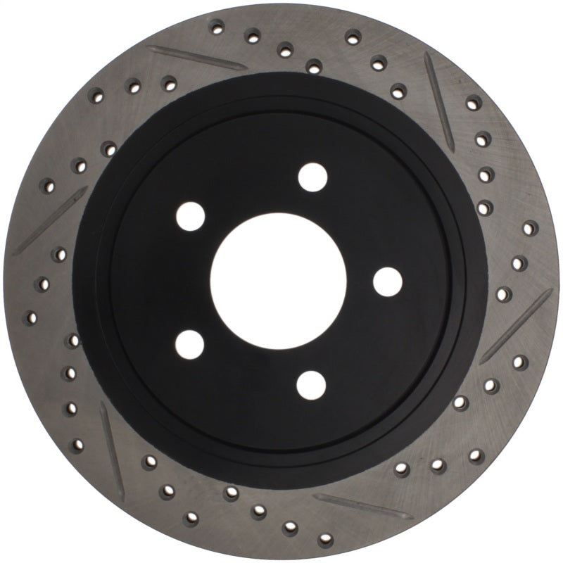 StopTech 05-10 Ford Mustang Slotted & Drilled Right Rear Rotor Brake Rotors - Slot & Drilled Stoptech   