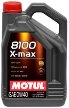 Load image into Gallery viewer, Motul 5L Synthetic Engine Oil 8100 0W40 X-MAX - Porsche A40 Motor Oils Motul   