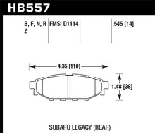 Load image into Gallery viewer, Hawk 2013-2014 Subaru BRZ Ltd (277mm Fr Disc/Solid Rr Disc) High Perf. Street 5.0 Rear Brake Pads Brake Pads - Performance Hawk Performance   