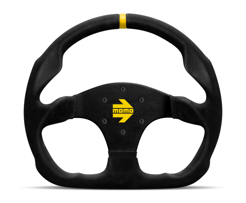 Momo MOD30 Steering Wheel 320 mm -  Black Suede/Black Spokes/1 Stripe Steering Wheels MOMO   