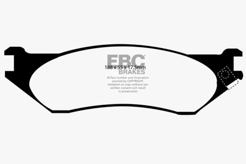 EBC 00-01 Dodge Ram 1500 (4WD) Pick-up 3.9 Extra Duty Front Brake Pads Brake Pads - Performance EBC   