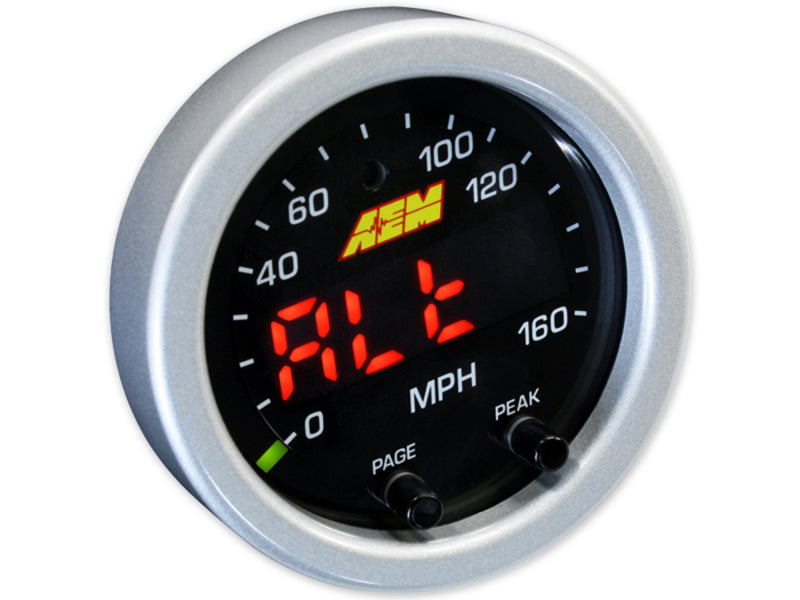 AEM X-Series 0-160 MPH Black Bezel w/ Black Face GPS Speedometer Gauge Gauges AEM   