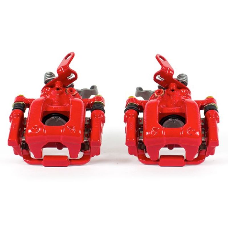 Power Stop 10-12 Audi A3 Rear Red Calipers w/Brackets - Pair Brake Calipers - Perf PowerStop   