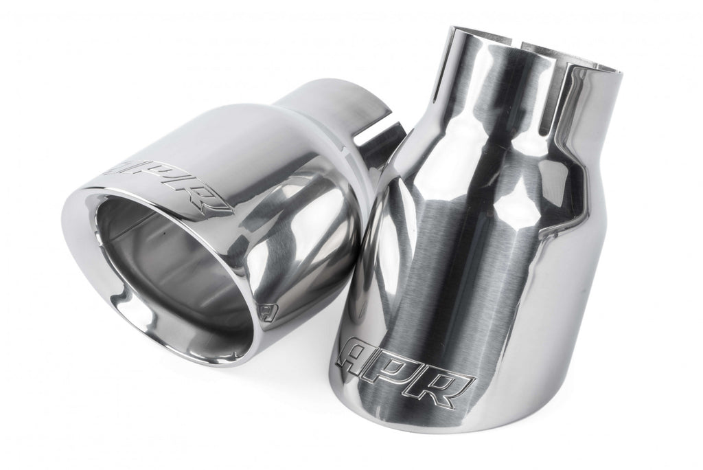 APR Double-Walled 3.5" Slash-Cut Tips (Polished Silver) - Set of 2 Exhaust Tips APR   