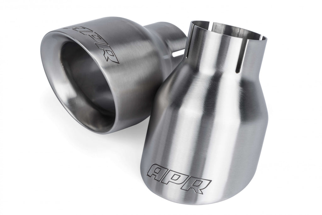 APR Double-Walled 4" Slash-Cut Tips (Brushed) - Set of 2 Exhaust Tips APR   
