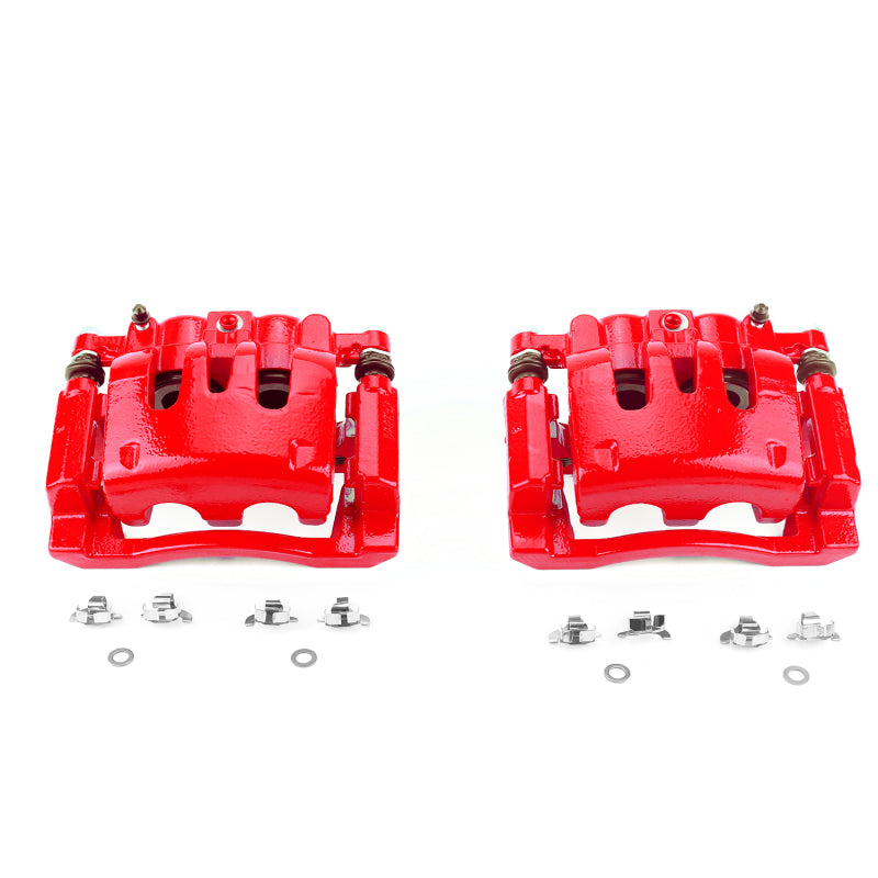 Power Stop 08-12 Ford F-250 Super Duty Rear Red Calipers w/Brackets - Pair Brake Calipers - Perf PowerStop   