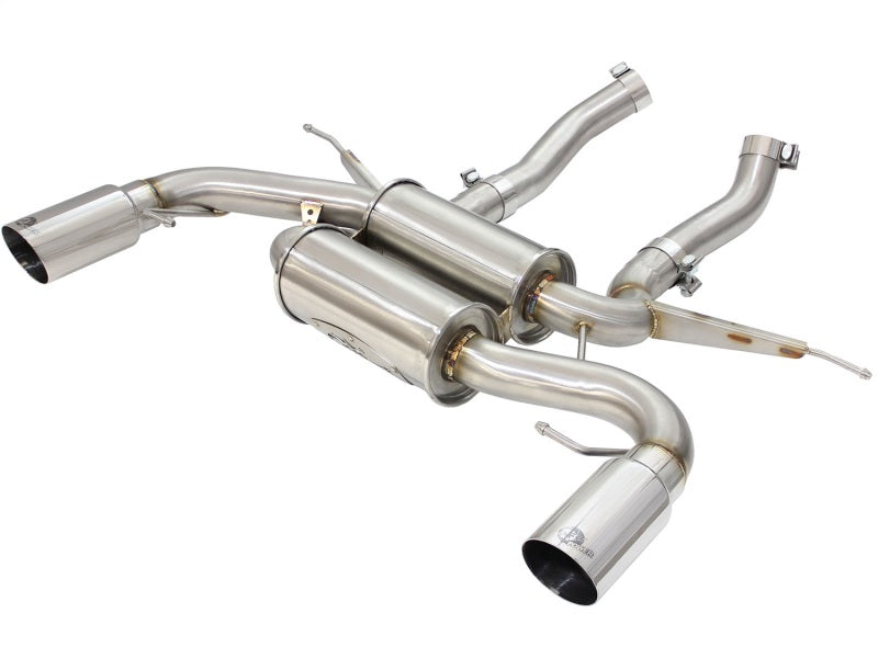 aFe MACHForce XP 2.5in Axle Back Stainless Exhaust w/ Polished Tips 07-13 BMW 335i 3.0L L6 (E90/92) Axle Back aFe   
